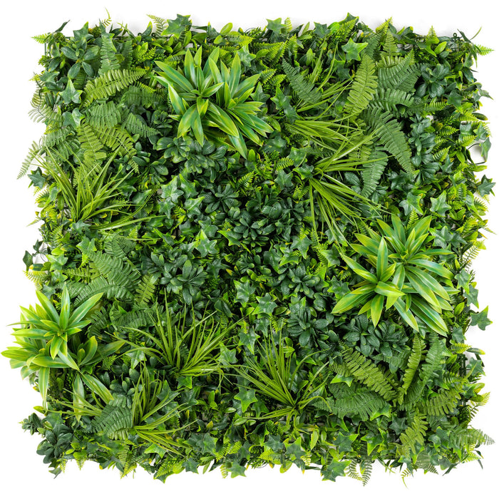 Evergreen Artificial Living Wall Panels, 1m x 1m, UV Protected. (Pack of 2 - 100 x 50cm)