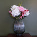 60cm Artificial Chrysanthemum and Orchid Display Glass Vase