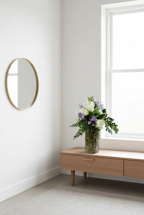 White Roses Purple Starflower Display 60cm - Glass Vase