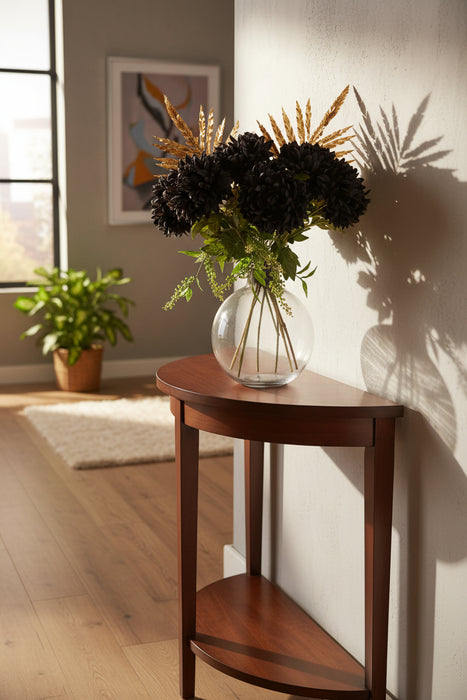 Black Chrysanthemum Bundle Glass Ball Vase - 95cm