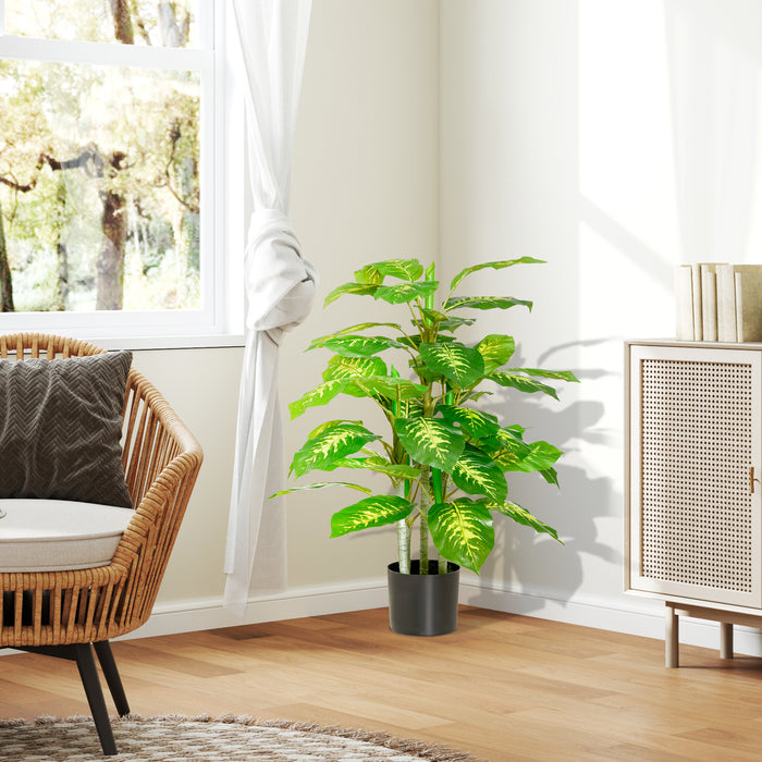 Artificial Evergreen Tree Fake Decorative Plant in Nursery Pot