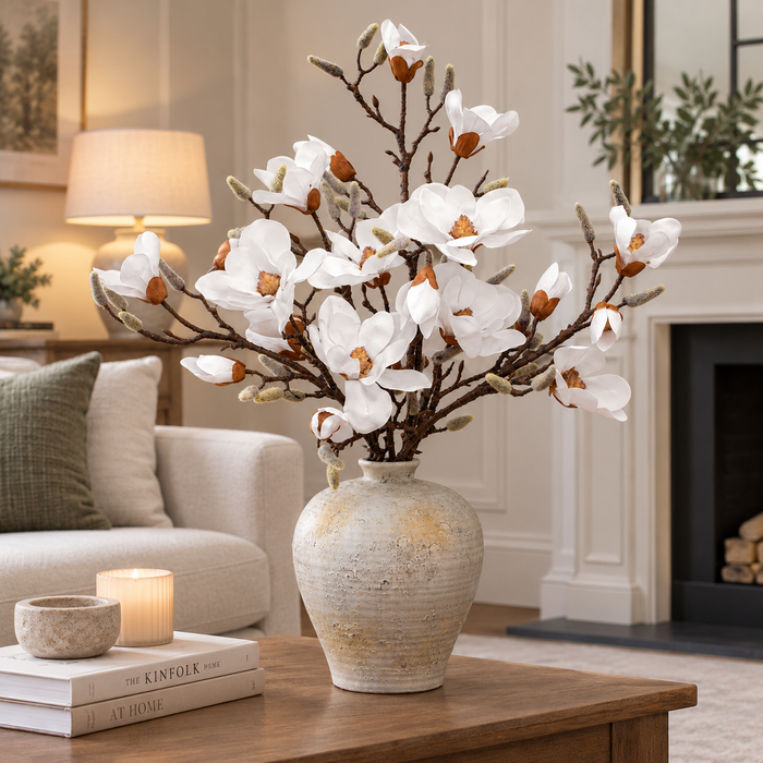 Magnolia Real Touch in Vase - 66cm