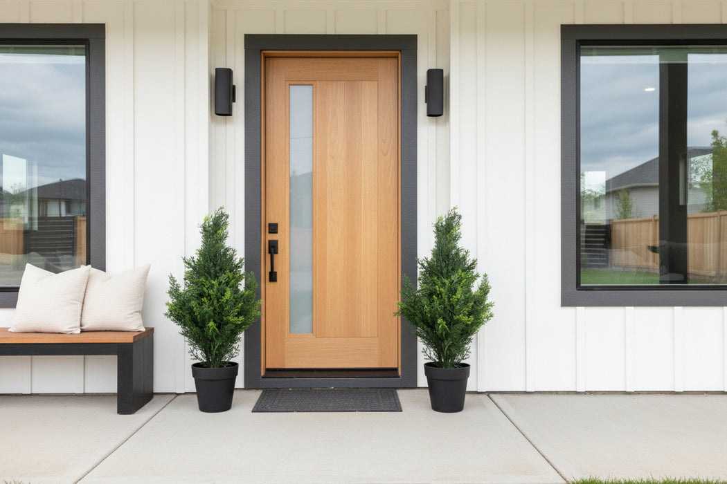 60cm Pair of Artificial Cedar Cypress Topiary UV Resistant