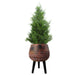 Large Composite Brown / Black Planter with Stand
