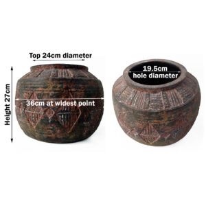 27cm x 36cm Aztec Diamond Hand Finished Large Planter
