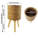 Rattan Effect Composite Planter with Stand