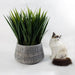22cm x 37cm Large Grey Gliese Embossed Planter