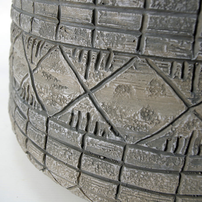 Large Composite Embossed Planter
