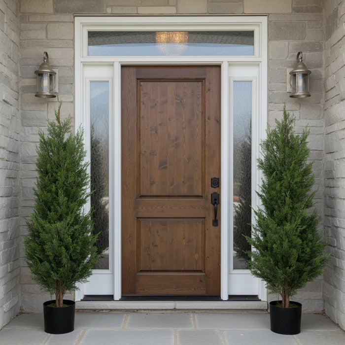 120cm Pair of Artificial Cypress Topiary Trees