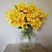 12 x 60cm Artificial Lily Stem Yellow (144 Flowers)