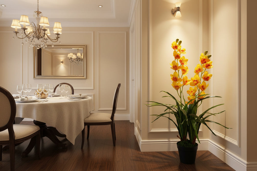 90cm Gorgeous Yellow Cymbidium Orchid Plant – Extra Large