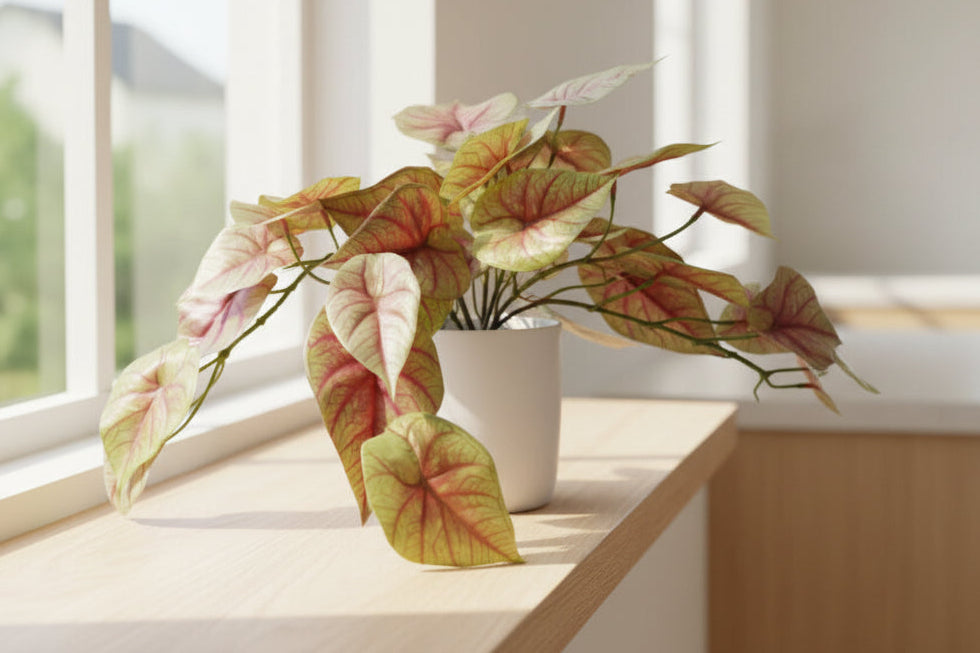 Pink Caladium Potted Trailing Plant - 30cm