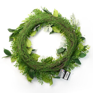 50cm Natural Look Wreath Fern Leaf