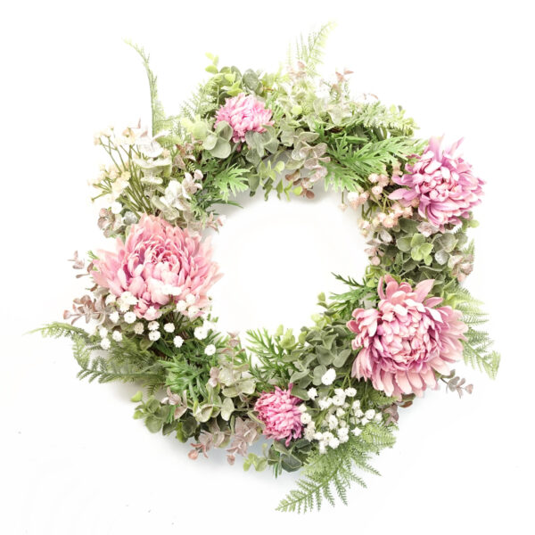 45cm Gorgeous Pink Floral Wreath