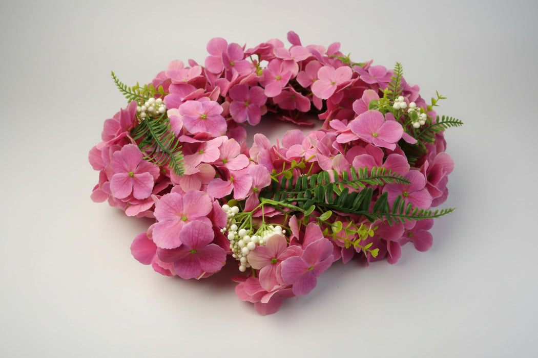 40cm Beautiful Pink Floral Blossom Wreath