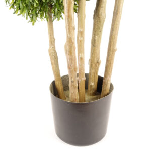 120cm Pair of UV Resistant Balls Topiary – 480 Leaves – Natural Trunk