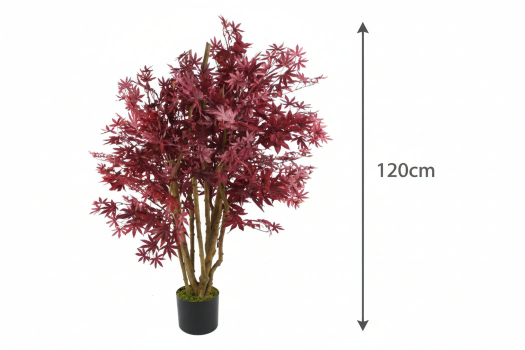 120cm Artificial Red Maple Tree