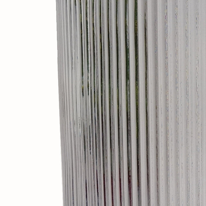 31cm Clear Ridged Glass Vase