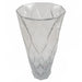 35cm Clear Chunky Ridged Glass Vase