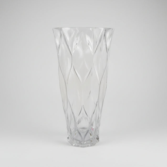 Orange Chrysanthemum Foliage and Glass Vase - 80cm