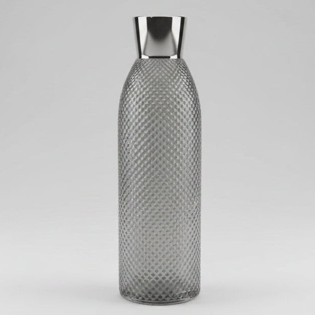 White Lily and Fern Display Glass Vase - 100cm