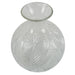 26cm Clear Fern Print Glass Bottle Vase