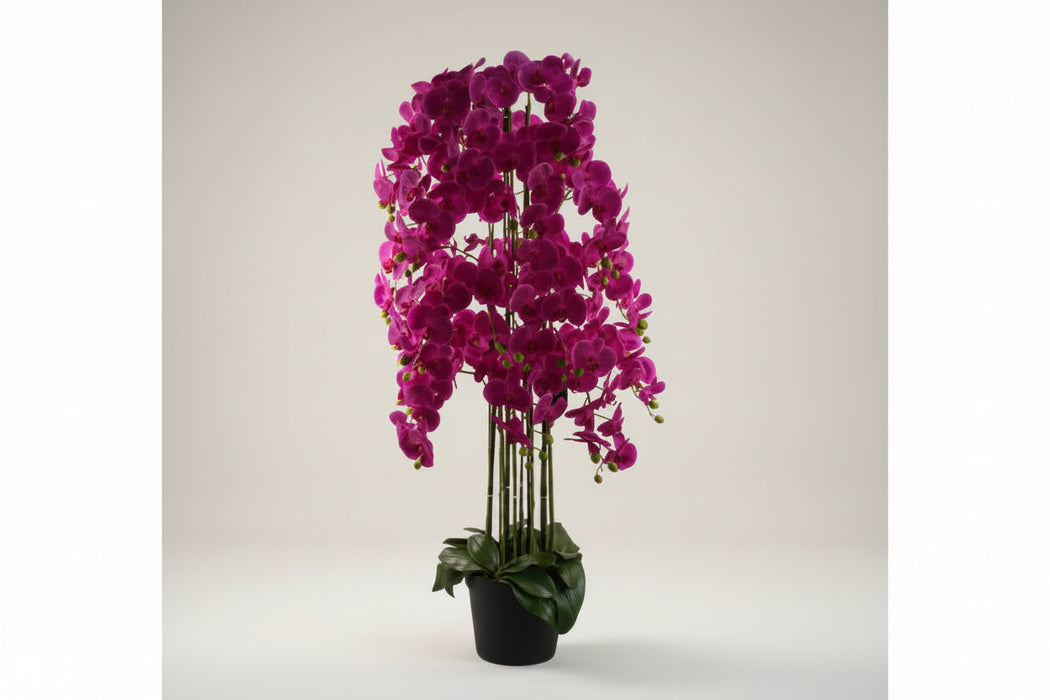 150cm Giant Purple Orchid Plant - REAL TOUCH Flowers.