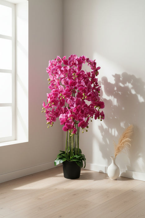 150cm Gorgeous Giant Pink Orchid Plant – 189 flowers REAL TOUCH