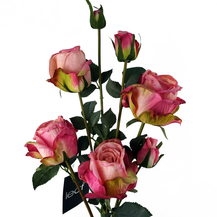 60cm Pink Rose Artificial Flowers Spray
