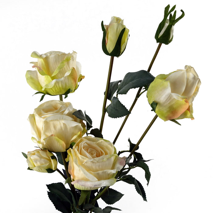 60cm Cream Rose Artificial Flowers Spray