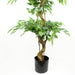 180cm Artificial Twisted Trunk Fruticosa Ficus Tree Triple Ball Topiary 1984 Leaves