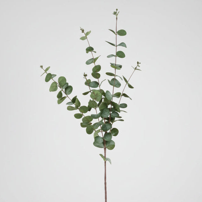 Pink Peonies and Eucalyptus Arrangement with Smoke Grey Vase - 60cm