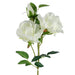 80cm Artificial White Rose Stem - 3 flowers