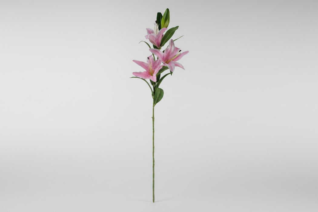 100cm Large Pink Lily 6 x Stems – 18 Flowers