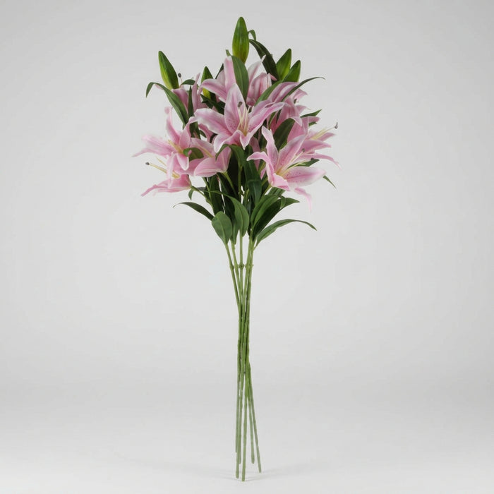 100cm Large Lily Stem with 3 Flowers. (Pack of 6)