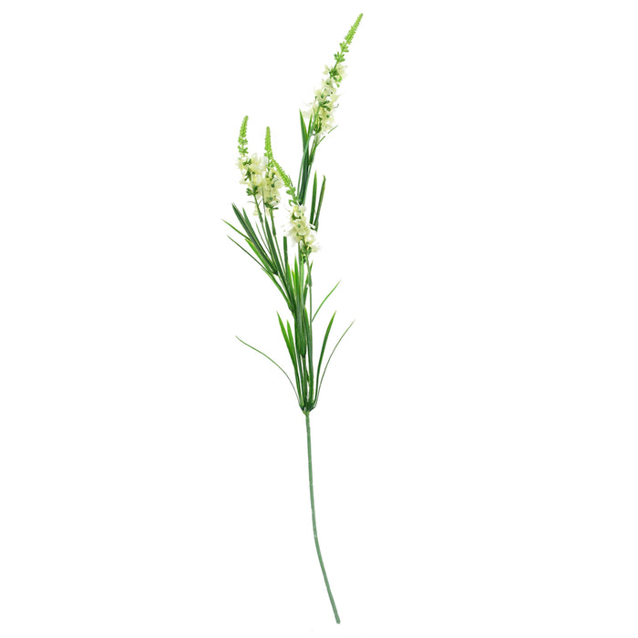 80cm White Larkspur Artifical Stem