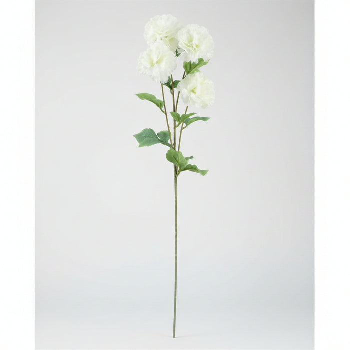 85cm White Carnation Pink Peony and Fern in Glass Vase