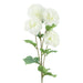 70cm White Artificial Carnation Stem - 4 Flowers