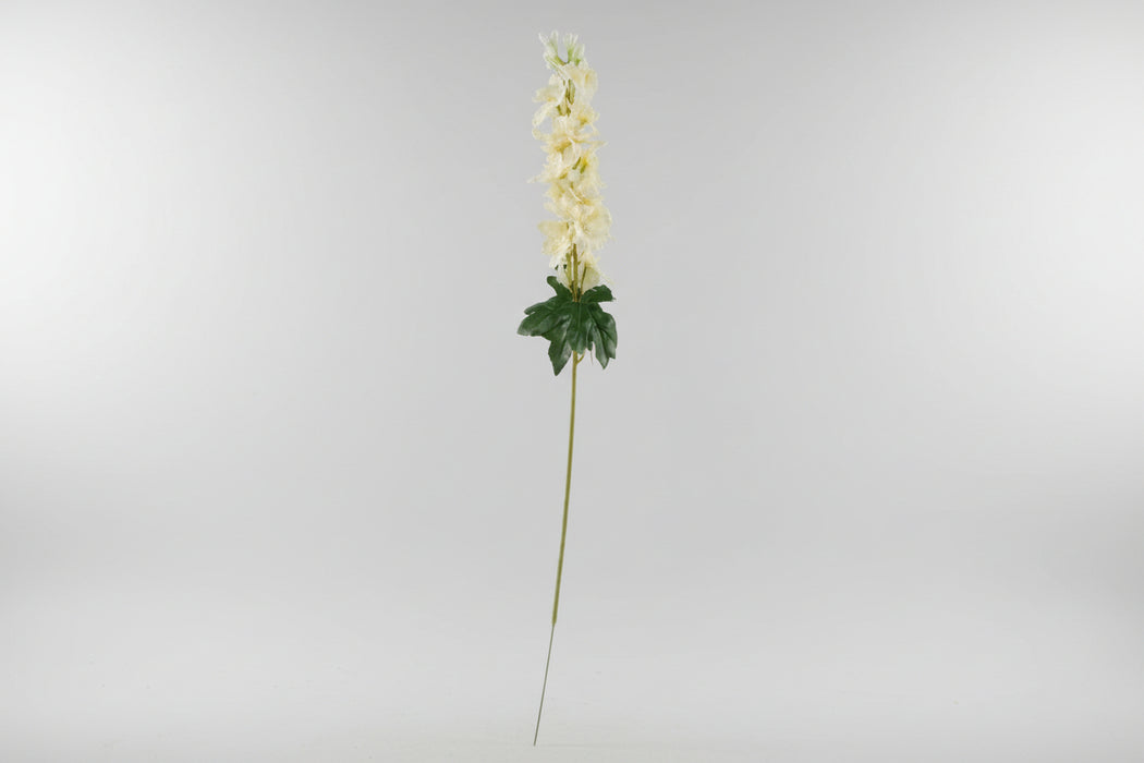 Elegant 60cm Cream Delphinium & Berry Arrangement with Glass Vase