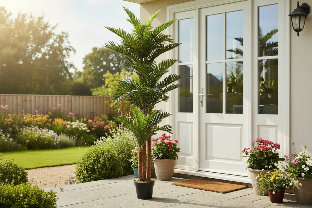 150cm Artificial Large Palm Tree with Natural Trunk