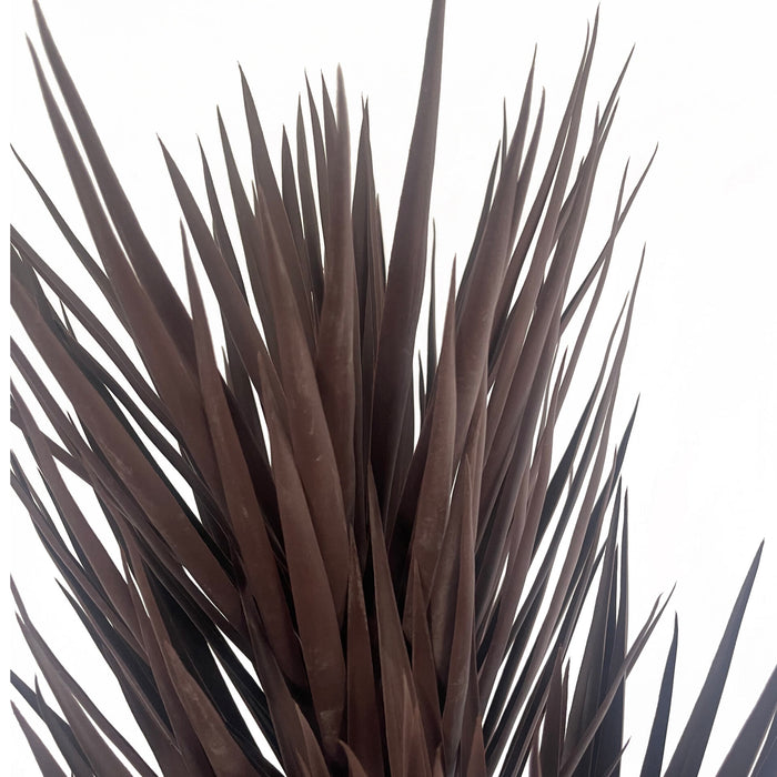 155cm Artificial Yukka Tree Plant Spiky UV Resistant Outdoor Tree Triple Dark Red / Brown