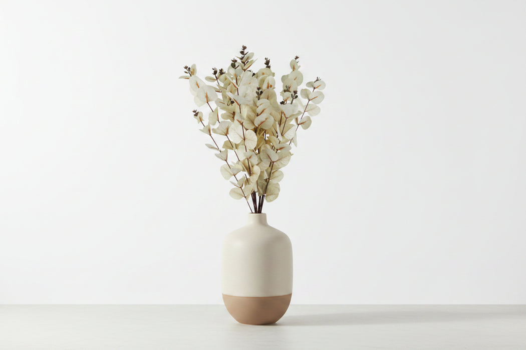 Pack of 6 x 80cm White Eucalyptus Foliage Stem