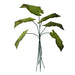 Pack of 6 x 50cm Artificial Green Plastic Leaf Stem