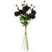 Pack of 6 x 75cm Artificial Dahlia PomPom Flower Stem Purple