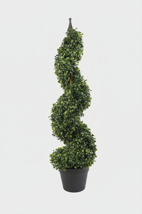 90cm Boxwood Tower Tree Topiary Spiral Metal Top