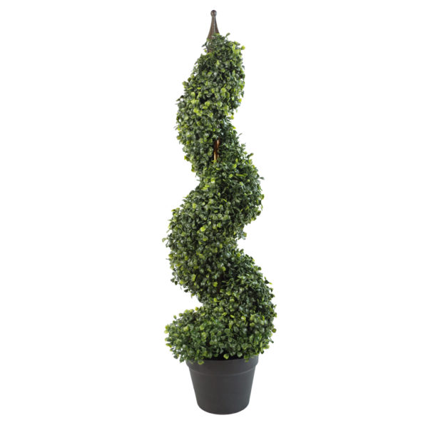 90cm Boxwood Tower Tree Topiary Spiral Metal Top