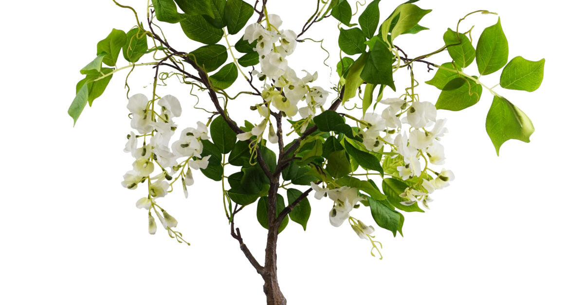 90cm Faux White Wisteria Tree