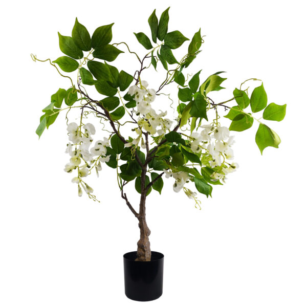 90cm Faux White Wisteria Tree