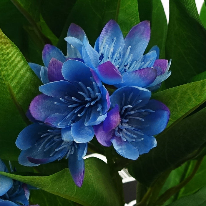 18cm Artificial Freesia Plant Blue Flowering