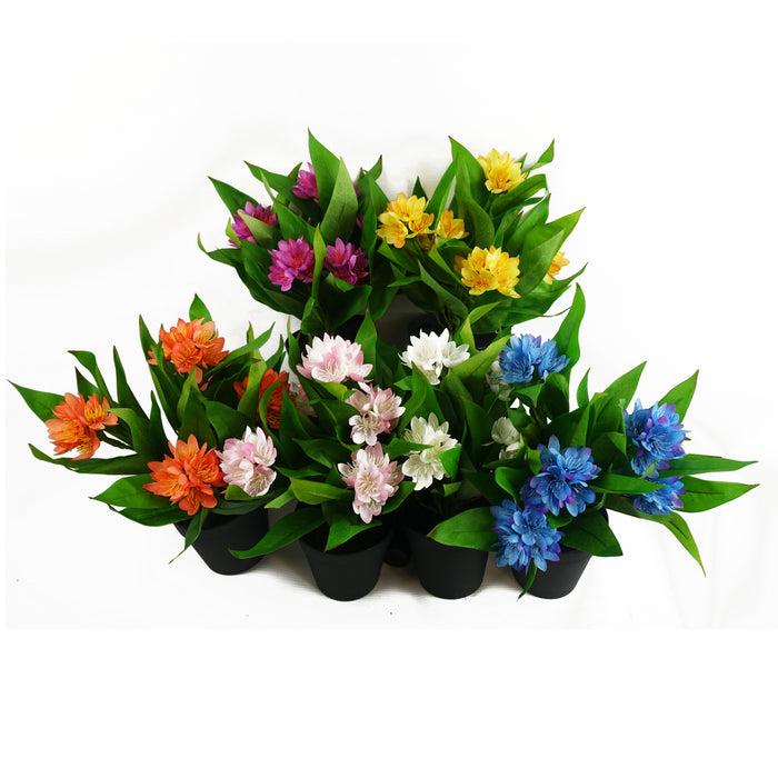 18cm Artificial Freesia Plant Blue Flowering